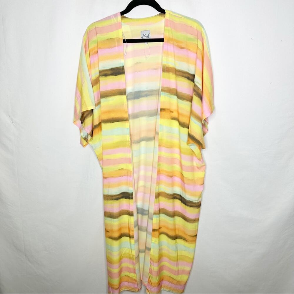 PLUSH Watercolor Sunset Kimono NWT in Large